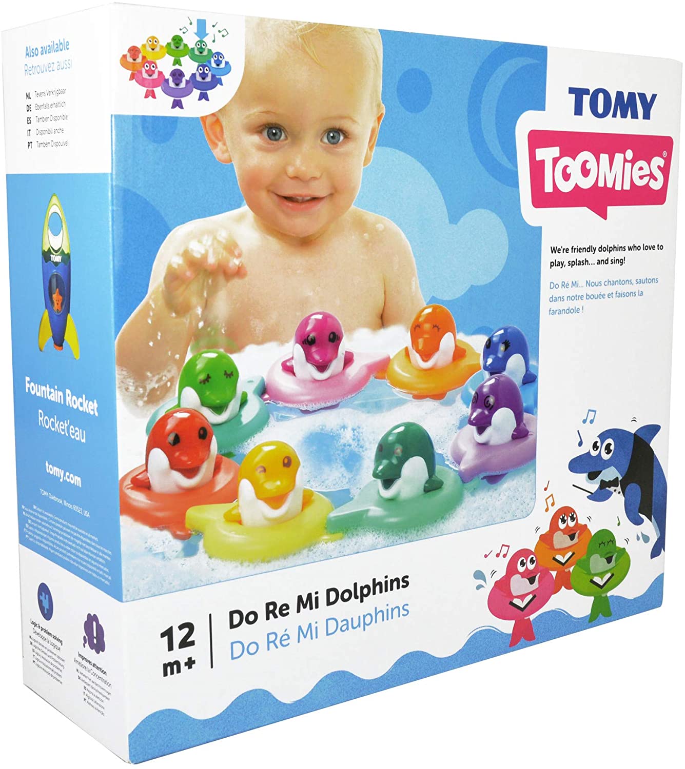 Tomy Toomies Do Re Mi Dolphins - Musical Bath Toy for Toddlers