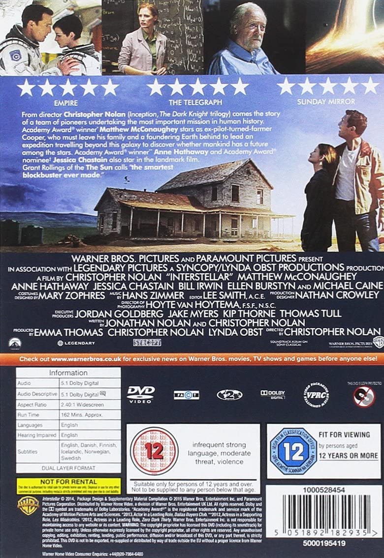 Interstellar (2014) - DVD Theatrical Cut