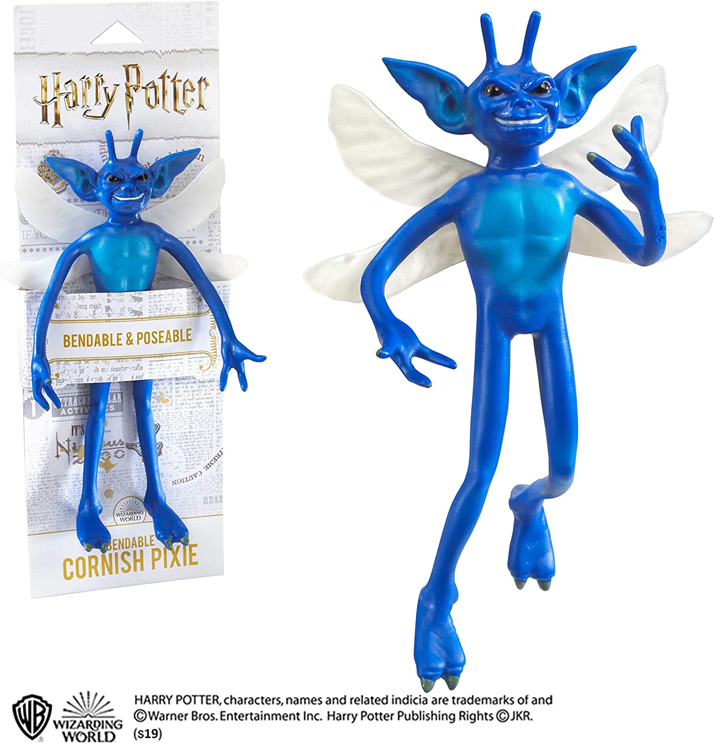 The Noble Collection Bendable Cornish Pixie Figure - 7in Posable Harry Potter Toy