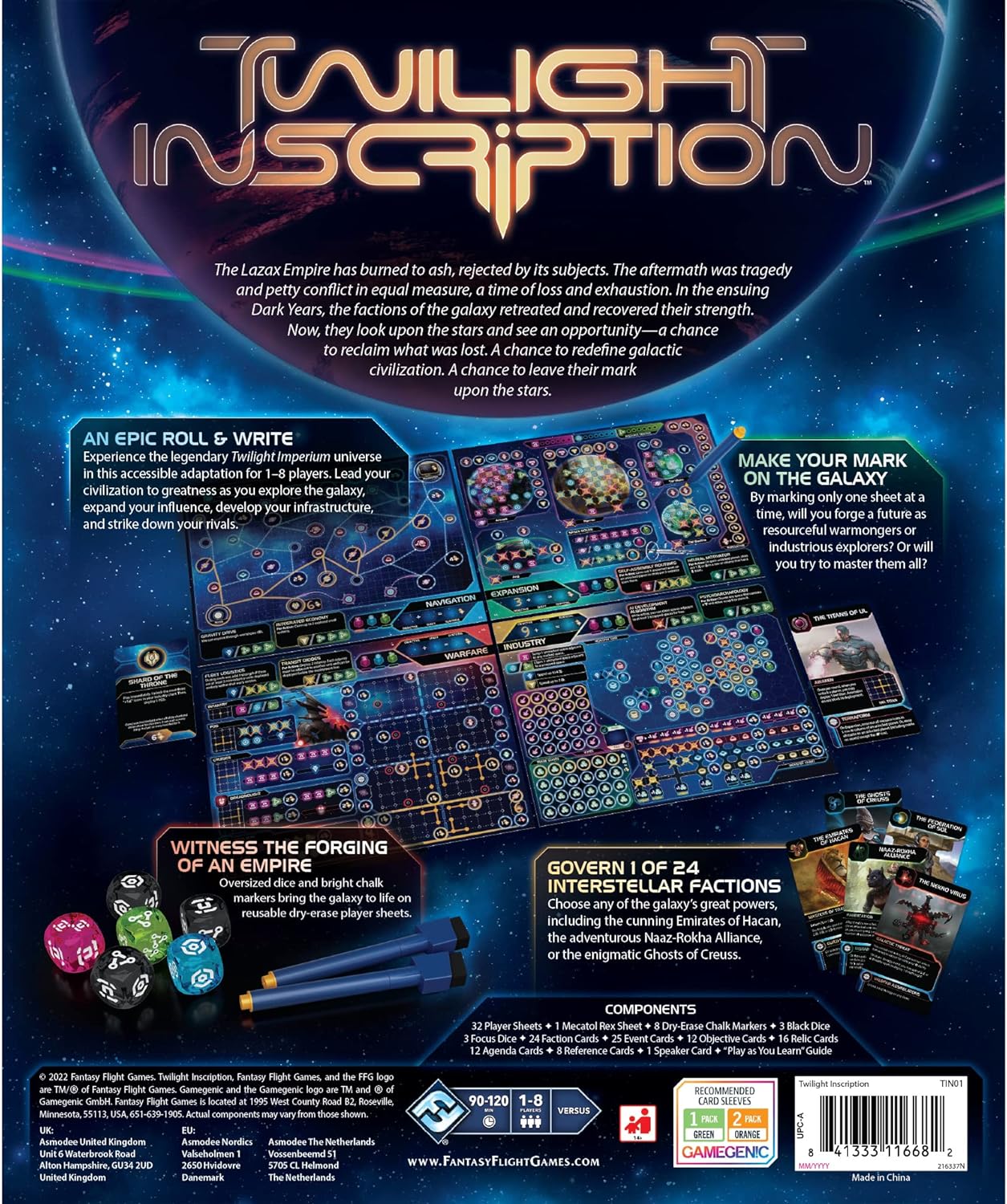 Fantasy Flight Games Twilight Inscription Board Game