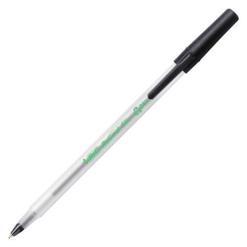 BIC Round Stic ECOlutions Ballpoint Pens - 60 Count Box - Black Ink, Medium 1.0mm Point 2