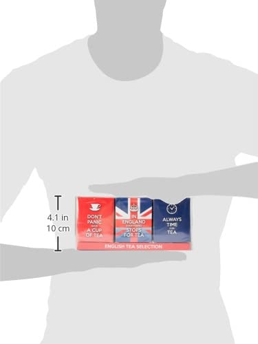 New English Teas Slogans Union Jack Tea Gift Pack - 30 Teabags (English Breakfast, Afternoon & Blend)