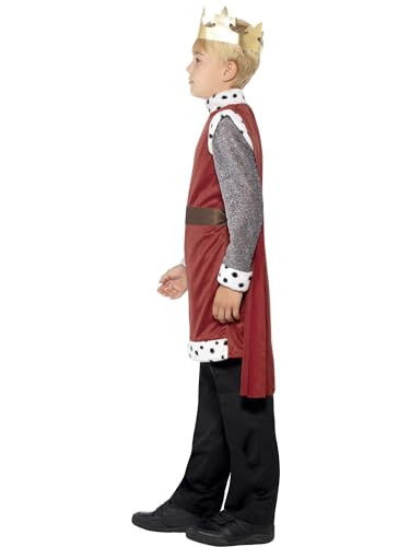 Smiffys King Arthur Medieval Costume - Tunic, Cape & Crown for Boys Ages 4-6 9