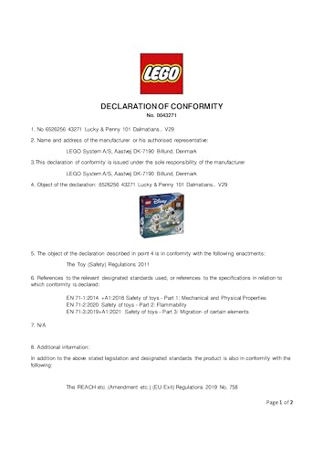LEGO ǀ Disney Lucky & Penny 101 Dalmatians Puppies Building Toy - Play & Display for Ages 6+ 10