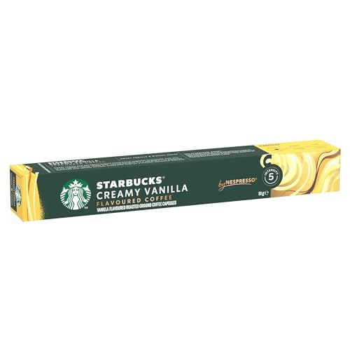 STARBUCKS - Creamy Vanilla Flavoured Coffee by Nespresso, Blonde Roast, 100% Arabica Coffee Pods