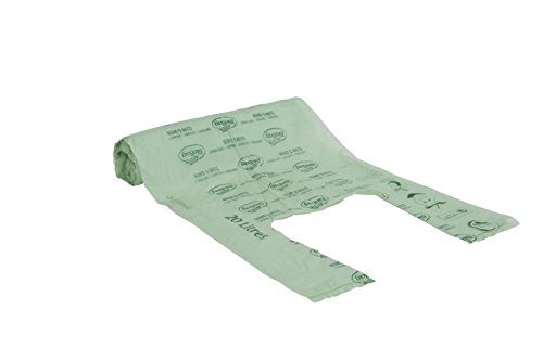 BioBag 20L Compostable Caddy Bin Liners (20 Pack), Green 2