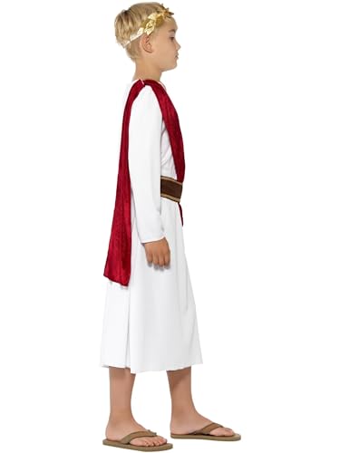 Smiffys Child Roman Boy Fancy Dress Costume with Robe, Belt, and Headpiece