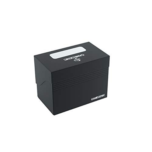 Gamegenic 80-Card Side Holder - Black, Holds 80 Double-Sleeved Cards, Sideloading Deck Box with Cobra Neck Technology