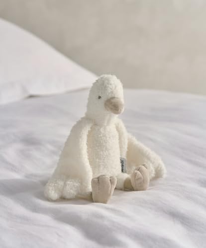 Mamas & Papas Duckling Beanie Toy - Soft Borg Fabric & Bean-Filled Wings, Birth+ 2