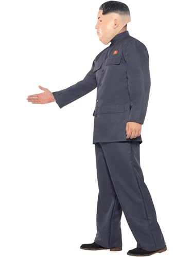 Smiffys Dictator Costume - Adult Mens Fancy Dress with Grey Jacket & Trousers 9