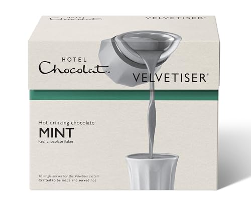 Hotel Chocolat Mint Hot Chocolate Sachets - 70% Dark Chocolate Flakes | Velvetiser Compatible 3