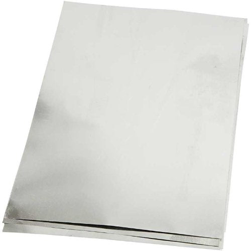 Creativ 10-Piece Stamping Foil Sheets - 15 x 21 cm, 0.9 mm Silver Foil for Embossing Crafts 7