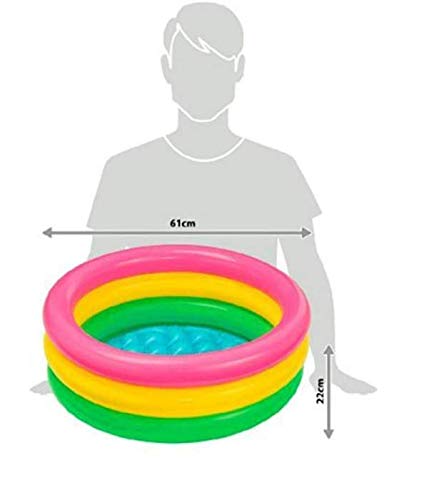 Intex 57107NP Sunset Glow Baby Pool - Inflatable, 61cm x 22cm, Ages 1-3 4