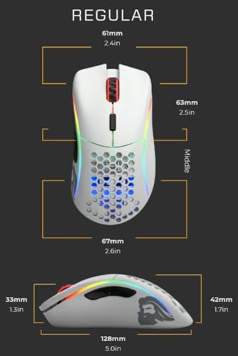 GLORIOUS Model D Wireless Gaming Mouse - 69g Lightweight, 2.4GHz Wireless, 71H Battery, BAMF Sensor, RGB, Ergonomic, 6 Button, Matte White 20