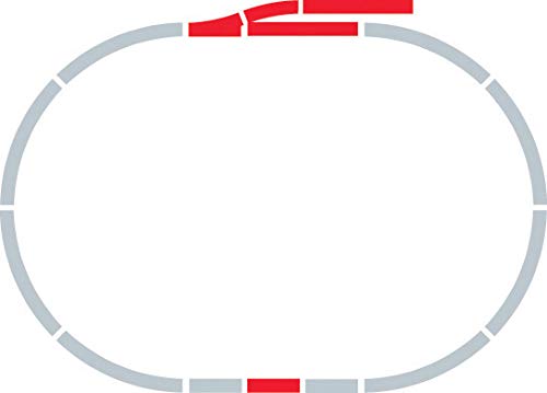 Hornby R8221 OO Gauge Track Extension Pack A - Model Railway Track Set with Straights, Curves, LH Point & Buffer Stop