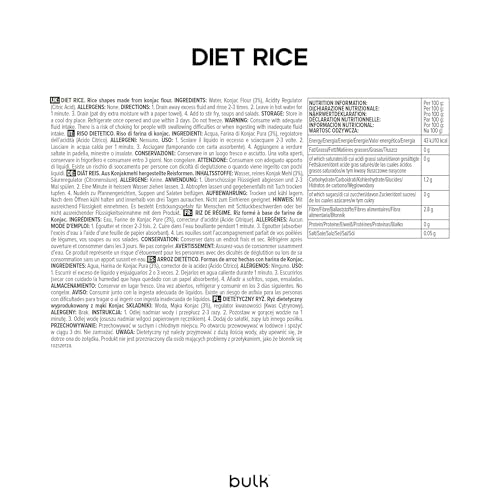 Bulk Diet Rice 200g - Low Calorie Rice Alternative with Glucomannan