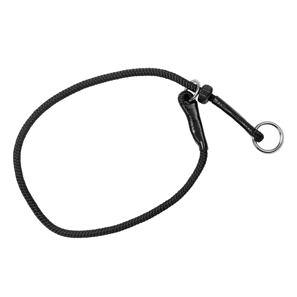 DINGO GEAR Choke Collar for Dog Training - Handmade Cord, Waterproof Black, Size M (50 cm)