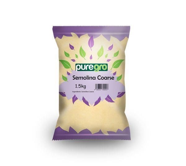 Puregro Coarse Semolina - Durum Wheat for Baking & Pasta | 1.5kg