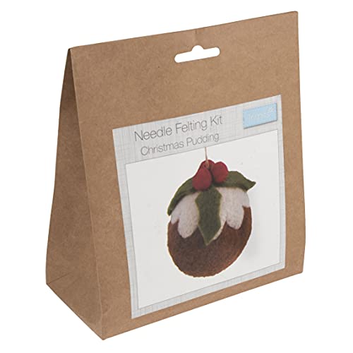 Trimits Christmas Pudding Needle Felting Craft Kit - Beginner-Friendly DIY Ornament Set 8