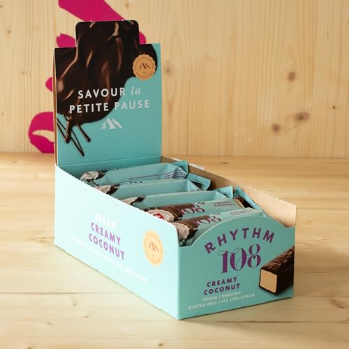 Rhythm 108 - Swiss Vegan Creamy Coconut Bar with Dark Chocolate (15 x 33g)