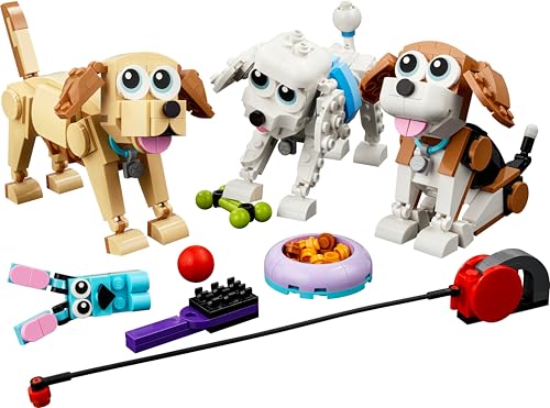 LEGO Creator 3 in 1 Adorable Dogs Building Set - 7 Breed Figures for Kids 7+