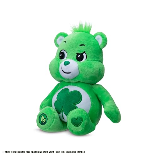 Care Bears Good Luck Bear 9 Inch Plush Toy - Green Four-Leaf Clover Collectible 9