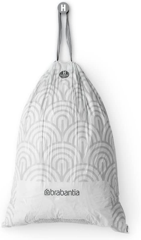 Brabantia - PerfectFit Bin Liners (Size H/50-60 Litre) Thick Plastic Trash Bags