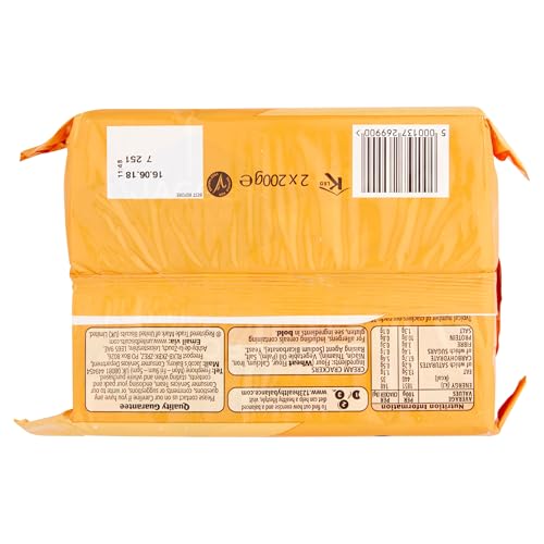 Jacob's Original Cream Crackers, 2 x 200 g (Twin Pack), 400 g Total 6