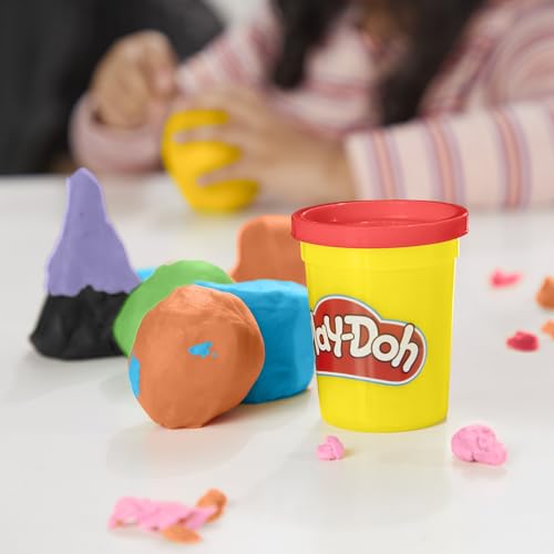 Play-Doh Favorite Colors 9-Pack Set with 7 Large & 2 Small Cans – Red, Orange, Yellow, Green, Blue, Purple, Pink, Black, White