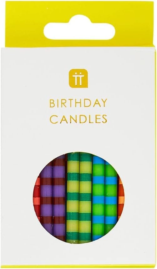 Talking Tables Colourful Rainbow Birthday Cake Candles with Holders | Pack of 24 Mini Candles 2