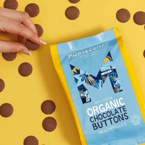 Montezuma Organic Milk Chocolate Buttons, 37% Cocoa, Gluten Free, 120g