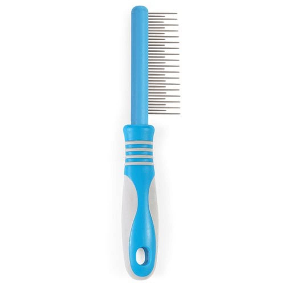 Ancol Ergo Moulting Dog Comb - Dual-Length Teeth for Undercoat/Topcoat Removal | Stainless Steel
