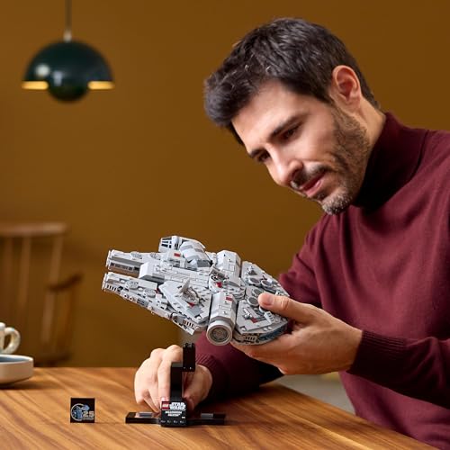 LEGO 75375 Millennium Falcon Model Building Set - Collectible Star Wars Vehicle for Adults