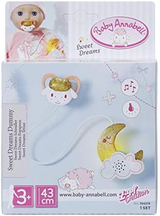 Baby Annabell Sweet Dreams Dummy 43cm - Lullaby & Light-Up Toy for Toddlers