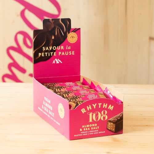 Rhythm 108 - Sweet 'n' Salty Almond Swiss Chocolate Bar (33g, Pack of 15)