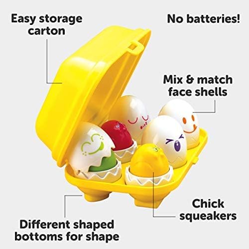Toomies Hide and Squeak Eggs - Sensory Shape & Colour Sorting Toy for Toddlers 6-36 Months 6