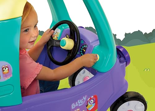 little tikes Bluey Grannies Car Coupe with 2 Accessories | Ages 3-5 | Foot-to-Floor Ride-On 10