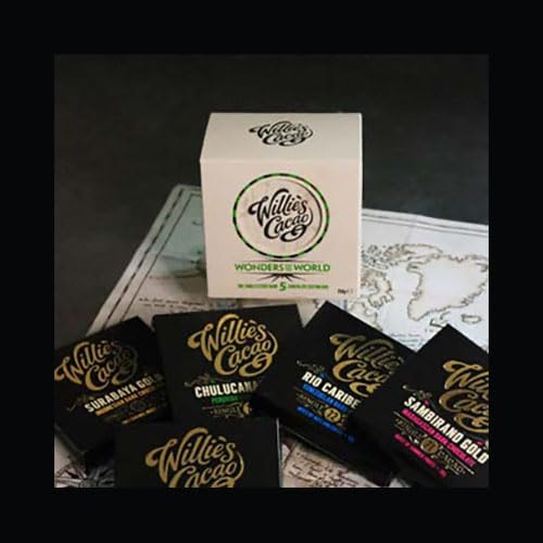 Willie's Cacao 5 Wonders of the World - 5 x 50g Single Estate Dark Chocolate Bars in Gift Box (250g) 14