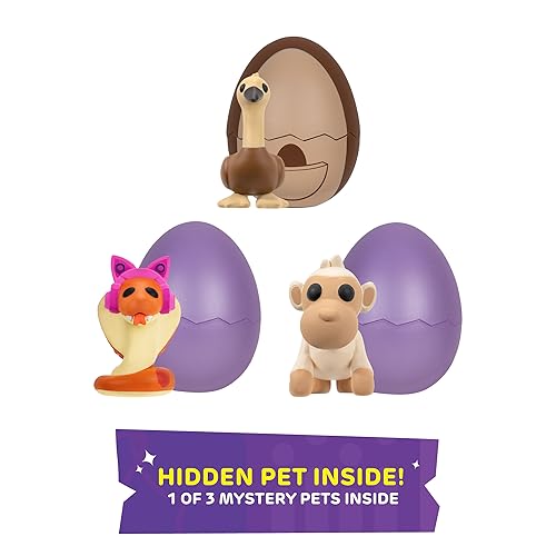 Adopt Me! Animal Life Multipack - Hidden Mystery Pet with Virtual Code, 6 Collectible Figures for Kids 6+
