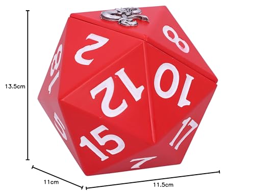 Nemesis Now Dungeons & Dragons D20 Dice Storage Box Red Resin