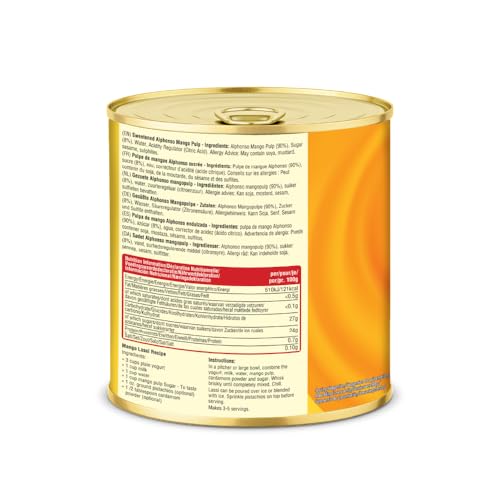 LAILA Alphonso Mango Pulp 850g - Tinned Mango Puree from Real Mangoes 7