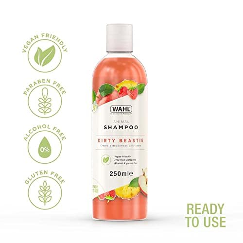 Wahl Dirty Beastie Shampoo - Twin Pack (2 x 250ml) | Cleansing & Deodorizing | Kiwi Scent