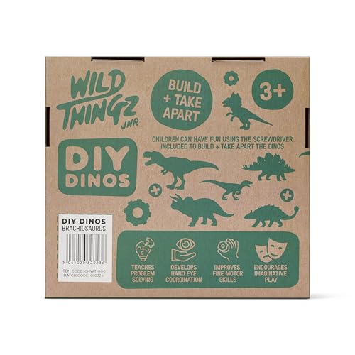 Wild Thingz DIY Dino Brachiosaurus Build & Take Apart Model Kit 4