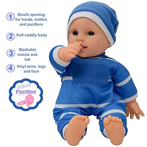 The New York Doll Collection 11 inch Soft Body Baby Boy Doll - Caucasian 6