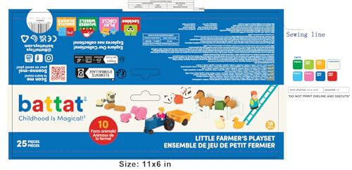Battat Farm Animal Play Set - 25-Piece Farm Playset with Tractor, Animals & Fences 14
