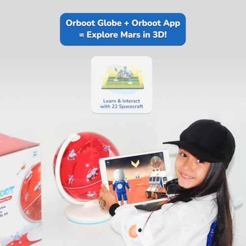 PlayShifu Orboot Mars Interactive Globe - AR-Powered Space Exploration for Ages 6-12