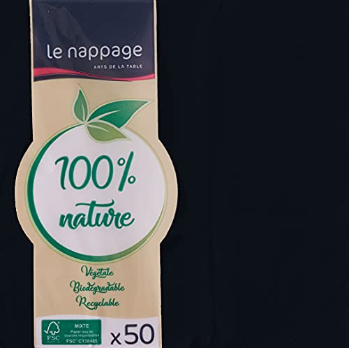 Le Nappage FSC® Certified Black 2-Ply Napkins 33 x 33 cm - Pack of 50