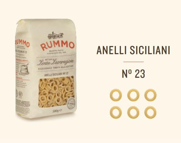 Rummo Anelli Siciliani No. 23 – Artisan-Made Sicilian Pasta Hoops, 500g