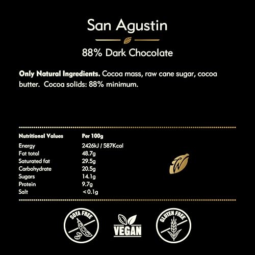 Willie's Cacao - 88% San Agustin Dark Chocolate Bar - 50g x 12 - Single Estate Colombian Cocoa - Vegan - Artisan Made 6