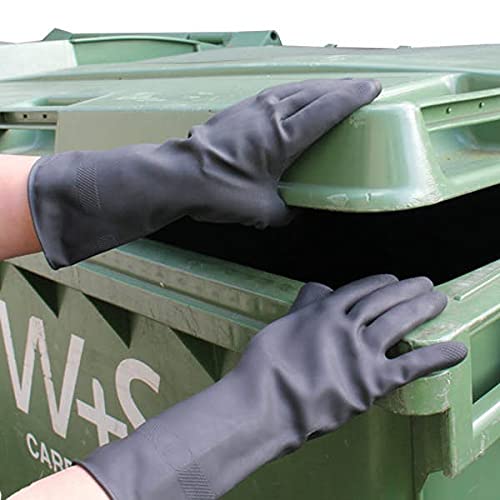 Marigold - Extra Tough Outdoor Rubber Gloves, Black, XL, Pack of 6 3